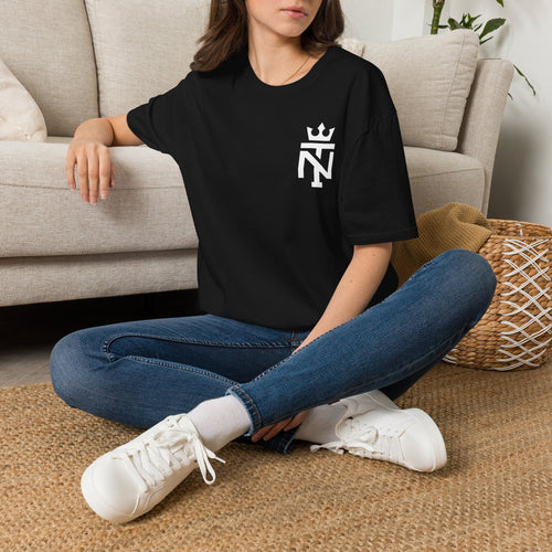 Crown N Logo T‑Shirt — Minimalist Monogram Tee